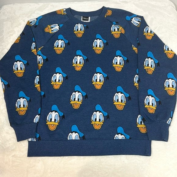 Disney Donald Duck All Over Print Crew Neck Sweatshirt - Picture 3 of 9